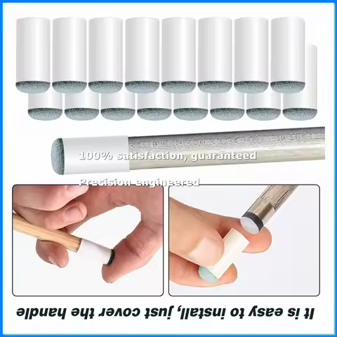 40 Pack Billiard Pool Cue Tips, Slip on Pool Cue Repair Tips Kit 12/13mm Billiard Pool Cue Stick Tip