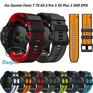 DA8H 22 26mm Silicone Smartwatch Band Strap For Garmin Fenix 7 7X 6 6X Pro 5X 5 Plus/955/945/Tactix