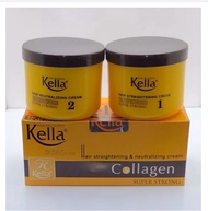 Kem duỗi tóc thuốc ép tóc Kella Collagen Super stron
