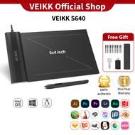 (VEIKKร้านค้าอย่างเป็นทางการ) VEIKK S640 VK430 6X4/4X3 นิ้วบางเฉียบง่ายพกพาปากกาแท็บเล็ตกราฟิกวาดแท็