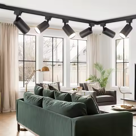 Led Track Light GU10 Set Track Lamp 110v 220v Replaceable GU10 Bulb for Clothing Shop Store Kitchen 