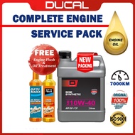 DUCAL SEMI SYNTHETIC Engine Oil SAE 10W40 API SP/CF 3 Litres ( FREE 1 PREMIUM Engine Flush & 1 PREMI