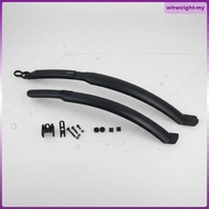 [WhweightMY] 2 Pieces Plastic Mountain Bike Mudguard Lightweight Adjustable Cycle Mudguard Telescopi
