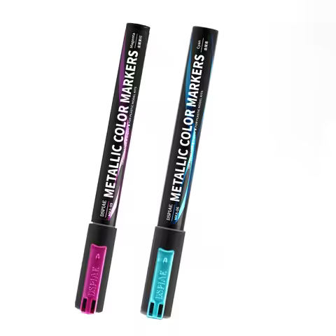 DSPIAE MKA Super Metallic Marker Brush Pen Environment-friendly Water-based Soft Head Sliver Gold Pi