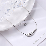 Dây Chuyền Bạc Nữ S925 Ống Bạc Vòng Cổ Bạc S925 Xi Vàng 14K Đơn Giản - DB2567 - Bảo Ngọc Jewelry