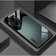 OPPO A 77/A77s case cover tempered glossy glass premium silicone fashion