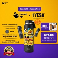 Tyeso Tumbler 710mL Sports Drinking Bottle TS-8755C Portable Mug Vacuum Insulated Stainless Steel Ty