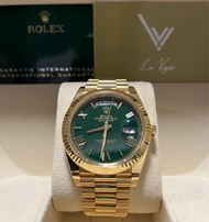 (Sold) Rolex 228238 Day date gold green dial not 228235