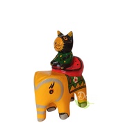 PATUNG KUCING NAIK GAJAH | DEKORASI LUCU