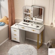 โต๊ะเครื่องแป้ง แต่งหน้ากระจกLED  สไตล์เกาหลี เก็บของได้เยอะT48