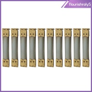 [Flourishroly5] 10 Pieces Purse Or Glasses Case Flex Frame Internal Flex Spring Clip Silver/Bronze