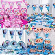 派對餐具 主題套餐一次性餐具 生日派對party 三角旗 帽 吹龍 刀叉 紙碟 6人套餐 My Little Pony 小馬寶利 Elsa 米奇 米妮 Thomas 迪士尼公主 比卡丘 獨角獸 蜘蛛俠