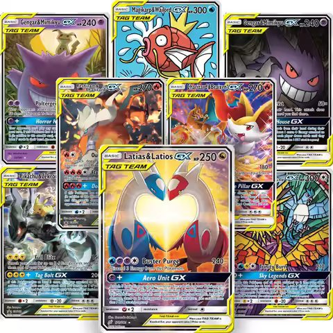 PKM Tag Team TCG GX 40 Cards Series Set Proxies Good Quality Replica Supporter card Hobby Collect Co