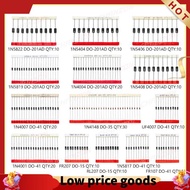[gzhxdiizi1]200Pcs Fast Switching Schottky Diode Kit 1N4001 1N4004 1N4007 1N5408 UF4007 FR207 1N5817