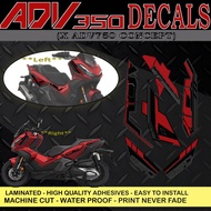 HONDA ADV350 STICKER DECALS / HONDA ADV 350 ACCESSORIES / HONDA ADV350 MOTORCYCLE STICKER