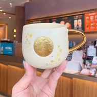 Starbucks Cup Ceramic Cup Golden Osmanthus Mug Macaron Starbucks Coffee Cup Yellow Osmanthus