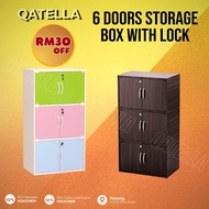 Qatella Codey 6 Doors Storage Box With Lock/ locker cabinet 6 doors  cabinet kabinet kanak kanak kab