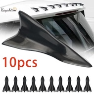 Kayaktion 10Pcs Rear Roof Shark Fins Spoiler Wing Kit Universal Car Roof Spoiler Bumper Spoiler Shar