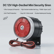 DC 12V Alarm Horn Mini Alarm Siren Audio Alarm Anti-theft Buzzer High-decibel Security Buzzer