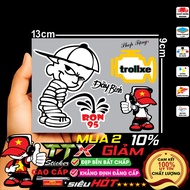 Ron95 decal sticker, cute funny signs for electric vehicles and motorbikes - many beautiful designs