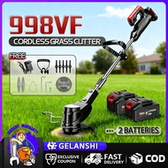 998VF Cordless Grass Cutter Portable Electric Lawn Mower Grass Trimmer Mesin Rumput Bateri Rechargea