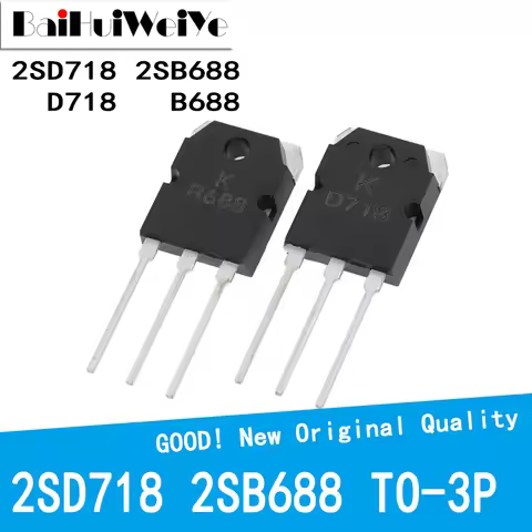 10Pcs/Lot 5 Pairs 2SD718 2SB688 D718 B688 TO-3P TO3P POWER TRANSISTORS TO-247 Audio Amplifier New Or