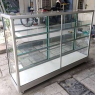 Aluminum glass display case for shop shops 1m 1.5m 2M shop display case/ 1.5m 1m2M aluminum glass di