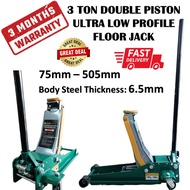 Cavestone 3 Ton Double Piston Low Profile Floor Jack (Jek Kereta)