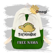 Omogi apparel - Anomali Taco-Saurus Children's Backpack Kindergarten Elementary School Children's Ba