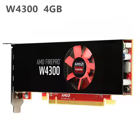 Tarjeta gráfica profesional AMD FirePro W4300, 4G, 4GB, Graphics workstation Multi-screen graphics c