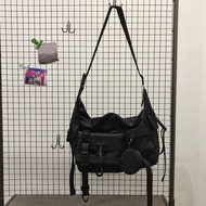 Halloween Black Gothic Shoulder Crossbody Messenger Tote Bag For Men Women Shopper Nylon Hip Hop Tec