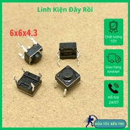 10 4-pin Microphone push buttons size 6x6x4.3mm