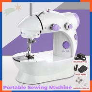 【MLADEN】Portable Mini Sewing Machine 4 In 1 Dual Speed with LED Light Desktop Mesin Jahit Mini 202 Home