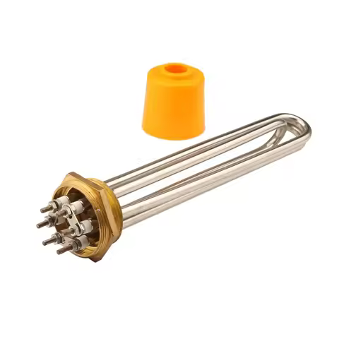 1.5" 3U DN40 47mm Flange Immersion Heating Tube - Stainless Steel Hexagon Head Tubular Heater Elemen
