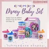 Tupperware Disney Colorful Baby Set Sippy Cup 200ml Snack Cup 110ml Baby Mickey Minnie Donald Daisy Bitrhday Gift Set