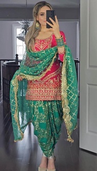 *Launching New Designer Party Wear Look Top Dhoti Salwar and Dupatta *👌❤️ Pre-Order: 2/3 Weeks Deliv