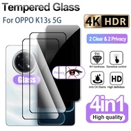 4 IN 1 OPPO K13S 5G Clear & Privacy Glass Film for OPPO K13S K13 Turbo Pro K13x 5G Front Glass Film 