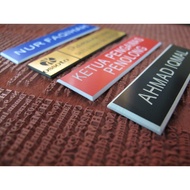 Name Tag / Tanda Nama + Pin/Magnet ~ Tag Nama Murid Sekolah / Tag Nama cikgu / Tag Nama Kakitangan K