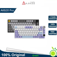 Ajazz Ak820 Pro Keyboard Tri Mode Multifunctional Knob Gaming Mechanical Keyboard Hot Swap Rgb