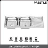 Terbatass Bak Cuci Piring Kitchen Sink Prestile 12050P Stainless Steel