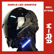 Cyberpunk helmet, mask cosplay/ cyber punk led helmet, cool robot mask / mask X-RA/