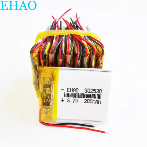 10 PCS 3.7V 200mAh Lithium Polymer LiPo Rechargeable Battery 302530 For Mp3 GPS Bluetooth Speaker Li
