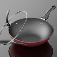 34cm32cm30cm frying pan non stick wok household frying pan less oil fume iron pan induction cooker gas general purpose