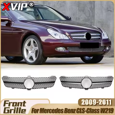 XVIP Front Chrome Black AMG Style Racing Grille For Mercedes Benz CLS W219 CLS500 CLS55 AMG CLS63 AM