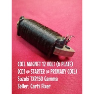 Coil Magnet 12 Volt 6 Plate (Starter Coil / Primary Coil / CDI Coil) For Suzuki TXR150 Gamma