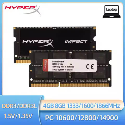 HyperX Laptop Ram DDR3L DDR3 8GB 4GB 1333Mhz 1600Mhz 1866Mhz SODIMM PC3-12800 PC3-14900 Notebook Ram