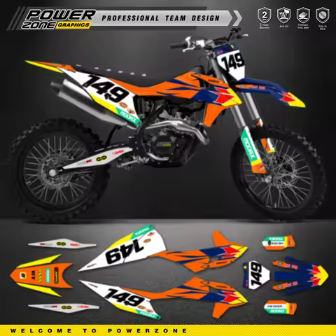 PowerZone Custom Team For KTM SX SXF MX 2019-2022 EXC XCW Enduro 20-23 125-500cc Graphics Background