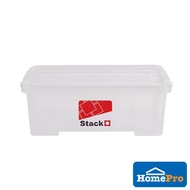 HOMEPRO STACKO PLASTIC STORAGE CONTAINER BOX A4 6651 10L W27.5xD41.5xH14 CM CLEAR