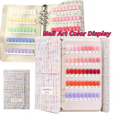 Nail Tip Nail Art Swatch Book for Nail Art Color Storage Acrylic Work Display Work Style Comparison 