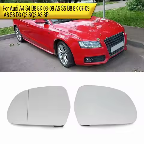 Rearview Exterior Wide Angle Heated Wing Mirror Glass For Audi A4 S4 B8 8K 08-09, A5 S5 B8 8K 07-09,
